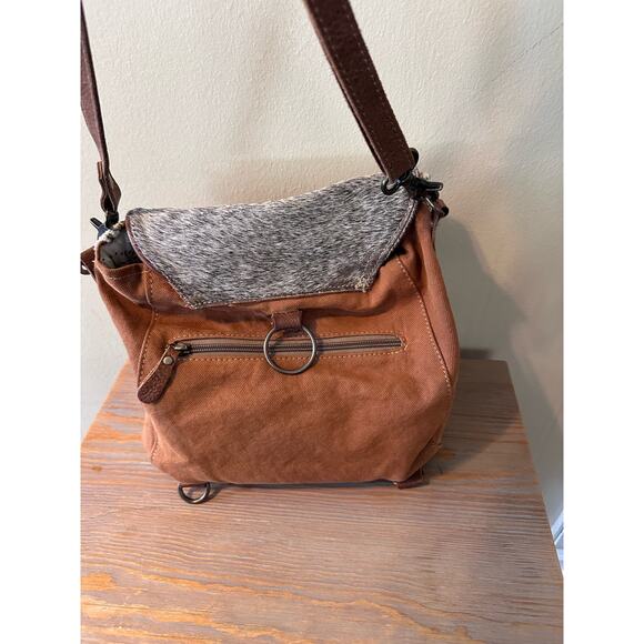 Myra Ancient Art Shoulder Bag Backpack Festival Boho Artsy Wearable Art
